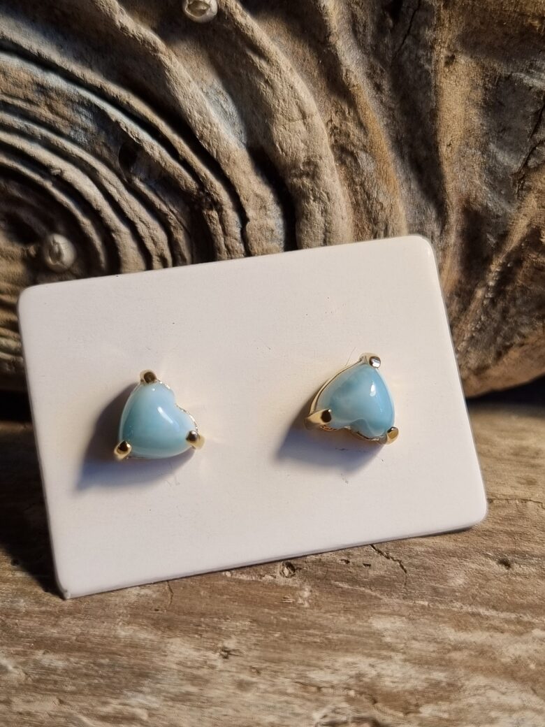 Larimāra aukari-nagliņas Izmērs 7 x 7 mm Sudrabs apzeltīts