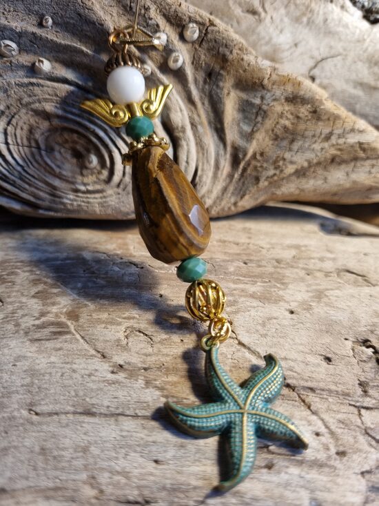 Liels tīģeracs sargeņģelis mājai vai dzīvoklim Izmērs 10 x 1.5 cm Ar jūras zvaigzni