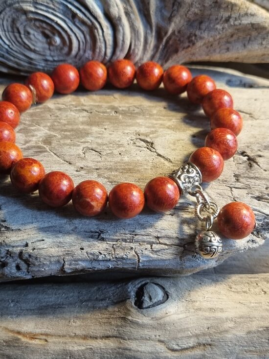 Koraļļu rokassprādze "Skaista diena" Izmērs 21 cm Bumbiņa 10 mm