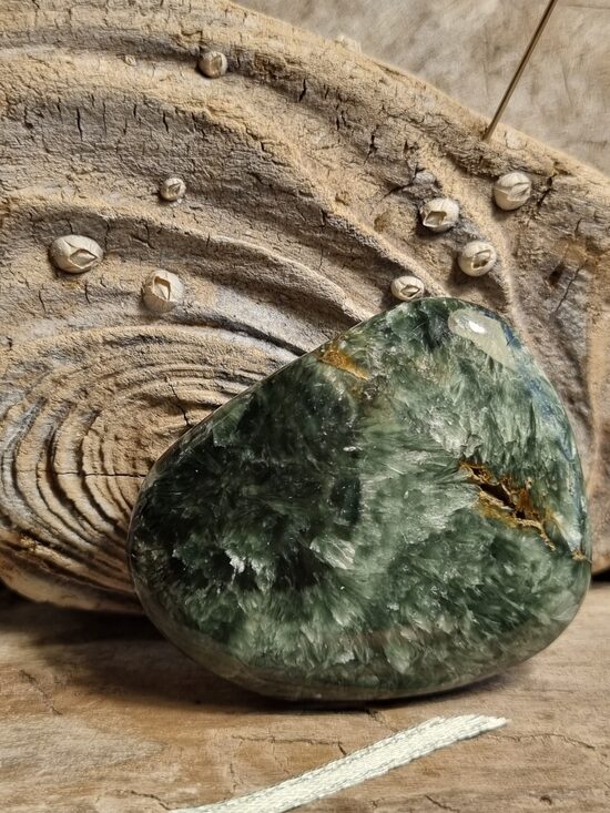 Plakans serafinīta olis "Veiksme dzīvē" nr 1. Izmērs 4.5 x 3.7 cm No Namībijas Gaiša bantīte