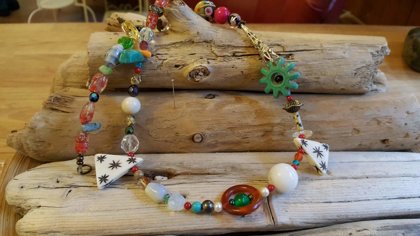 Vintāža krelles "Dāvana mammai". Izmērs 60 cm.