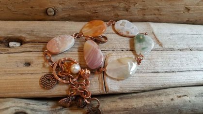 Jašmas rokassprādze "Pārticība" nr 2. Garums 19 cm + ķēdīte